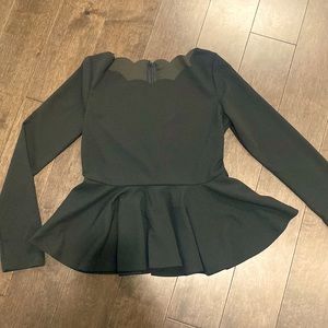 SHEIN black peplum top- never worn